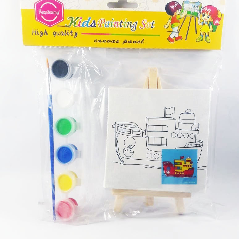 Keep Smiling Kids Canvas Painting Set